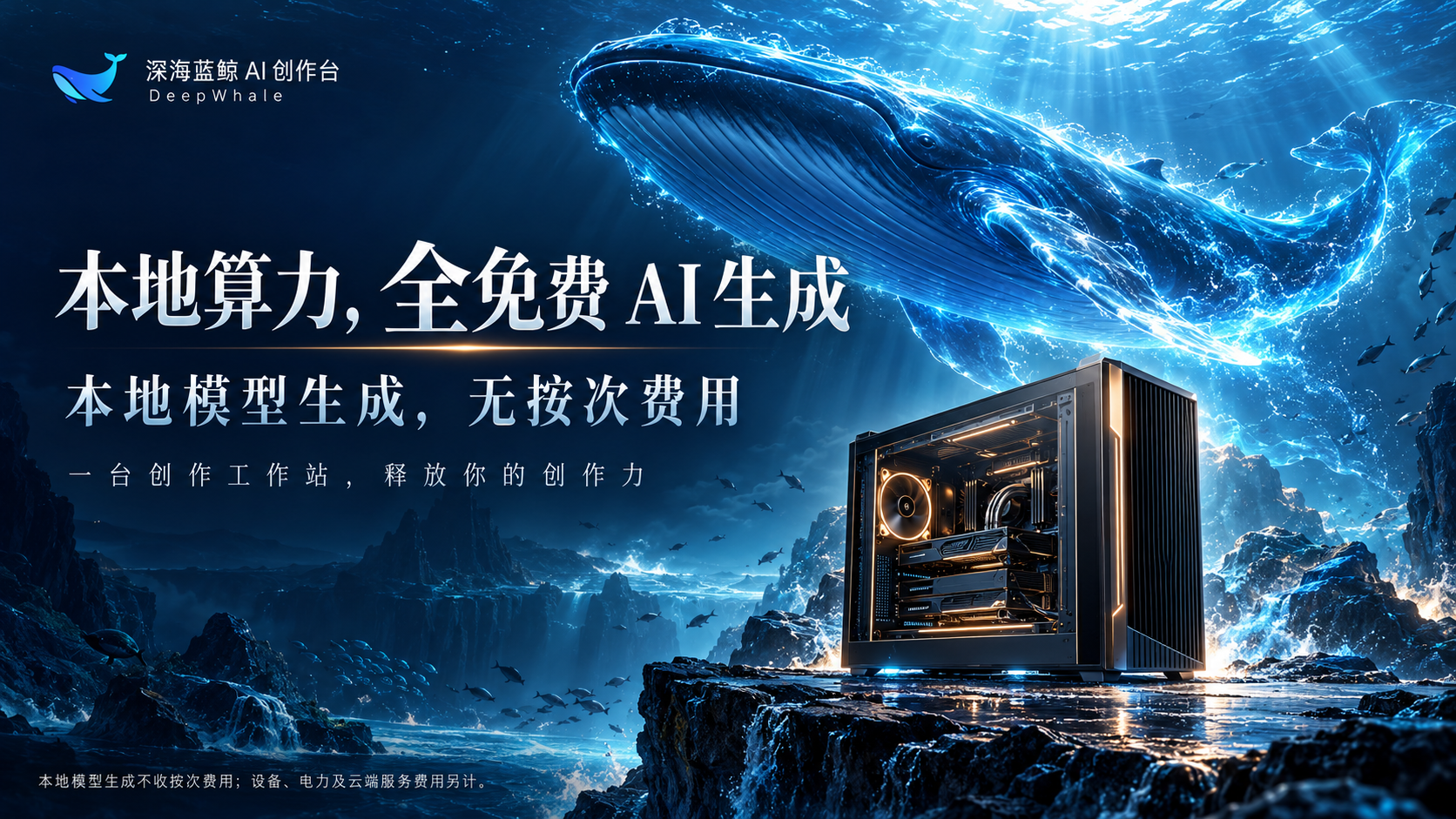深海蓝鲸：本地模型生成无按次费用